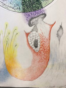"dreaming bodies" sketchbook page detail