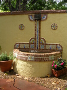 "agua fiesta" sunken courtyard water basin